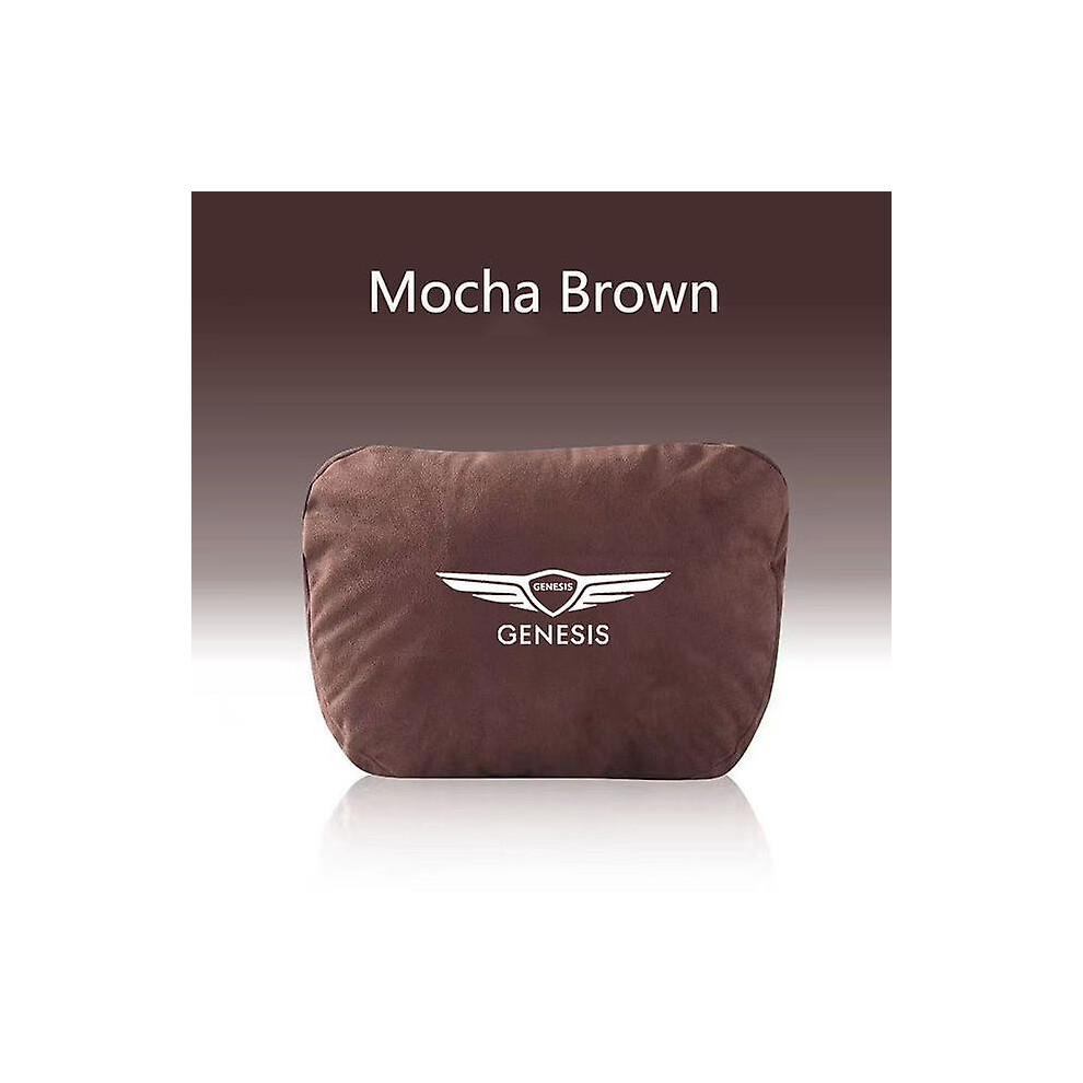 (Mocha ) Car Headrest Neck Support Seat Soft Neck Pillow For Hyundai Genesis Coupe G90 G70 G80 Gv60 Gv80 Gv70 Brown
