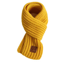 yellow Toddlers Kids Scarf Boys Girls Winter Knitted Warm Scarves Neck Warmer