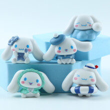 5pcs Sanrio Cinnamoroll Toy Cake Decorative Doll Cute Gift Pvc Material Cartoon