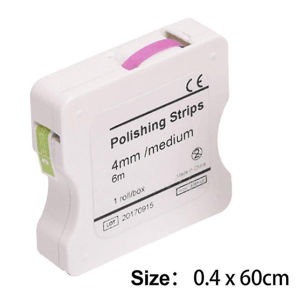 Pink (Pink) 1Roll / Box Dental Polishing Strips Roll Polishing Strip 4Mm Teeth Abrasive