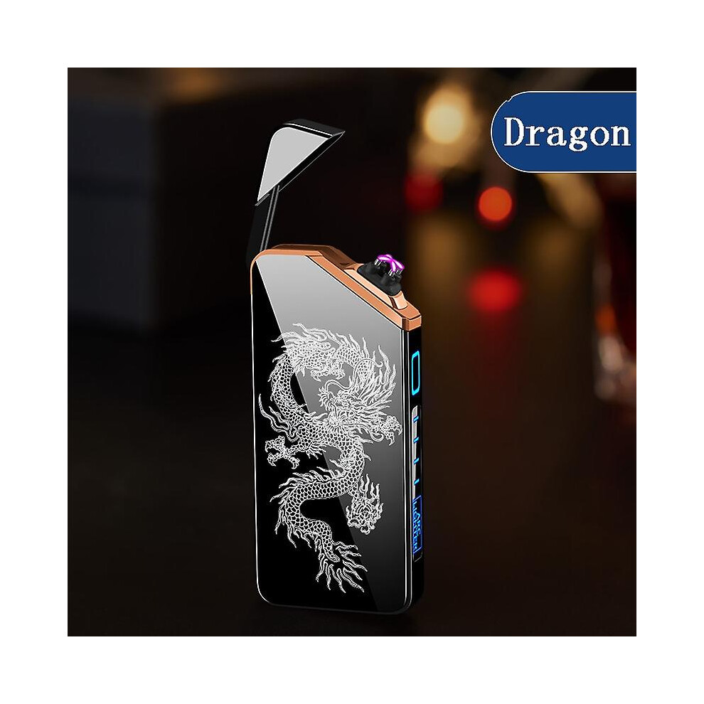 (dragon without box) Dual Arc Electric Lighter Usb Rechargeable Plasma Cigarette Lighter
