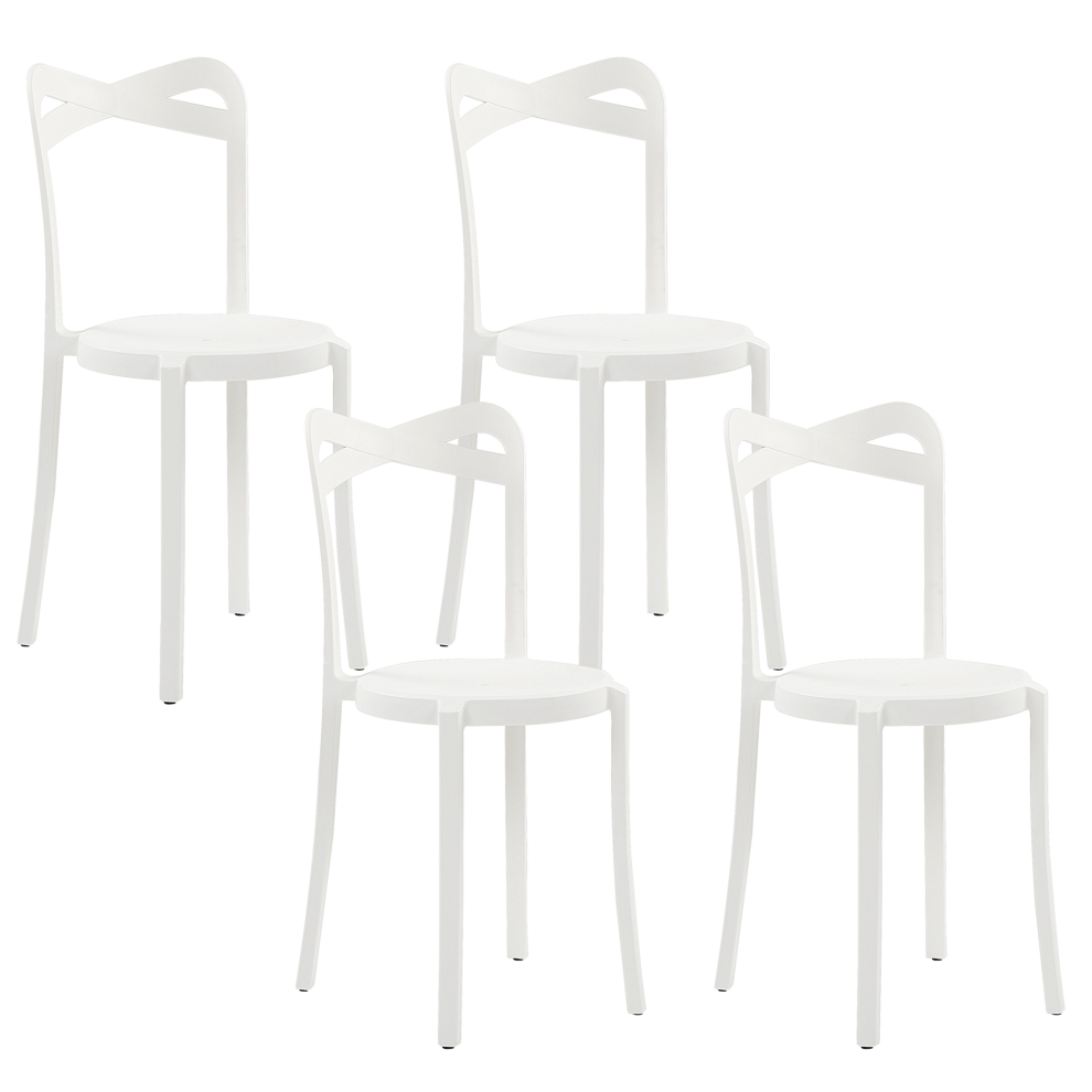 Set of 4 Garden Chairs CAMOGLI White