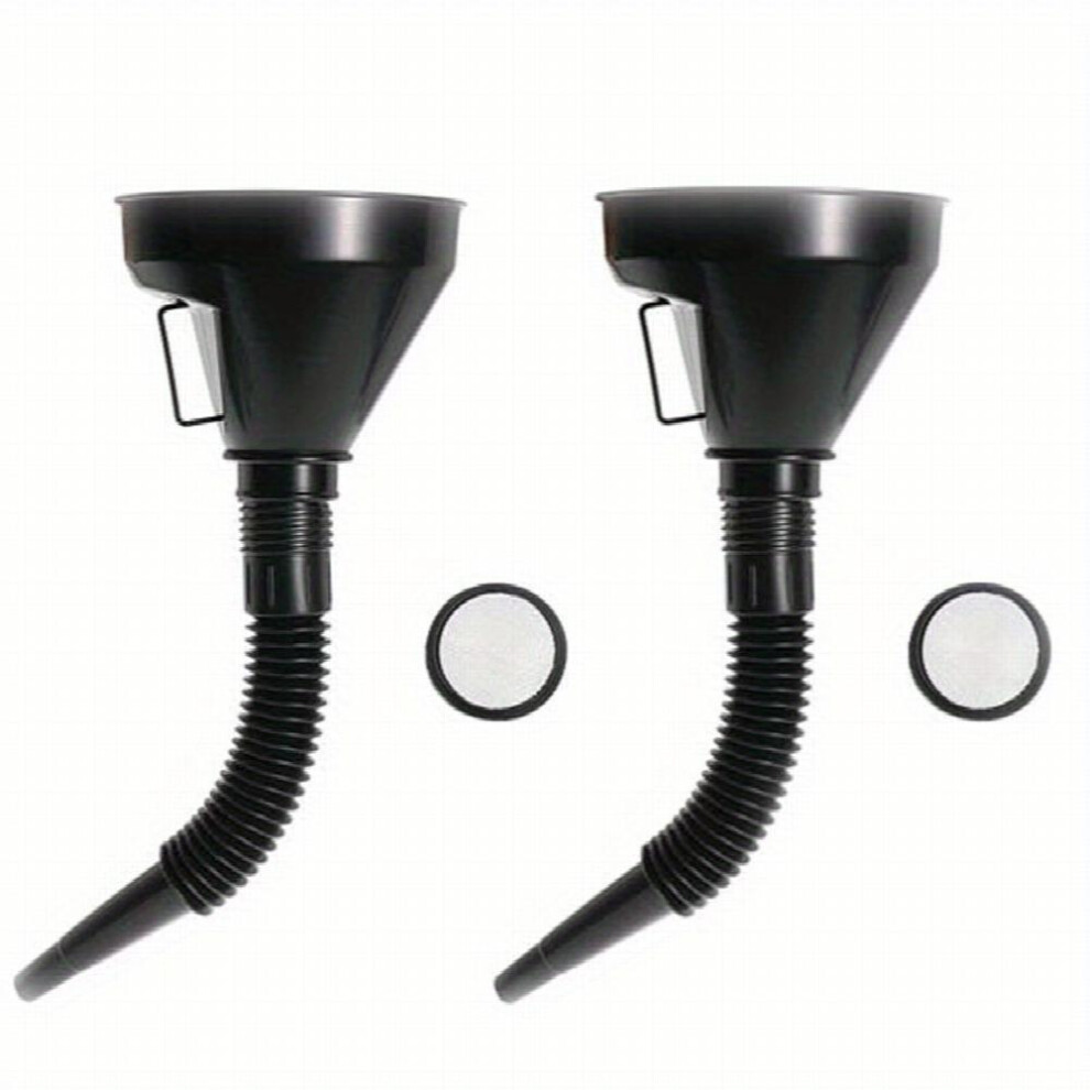 2Pcs Flexible Automotive Fuel Funnel With Handle Wide Mouth Spill Proof Refueling Tool Auto Changing Maintenance 885677491654