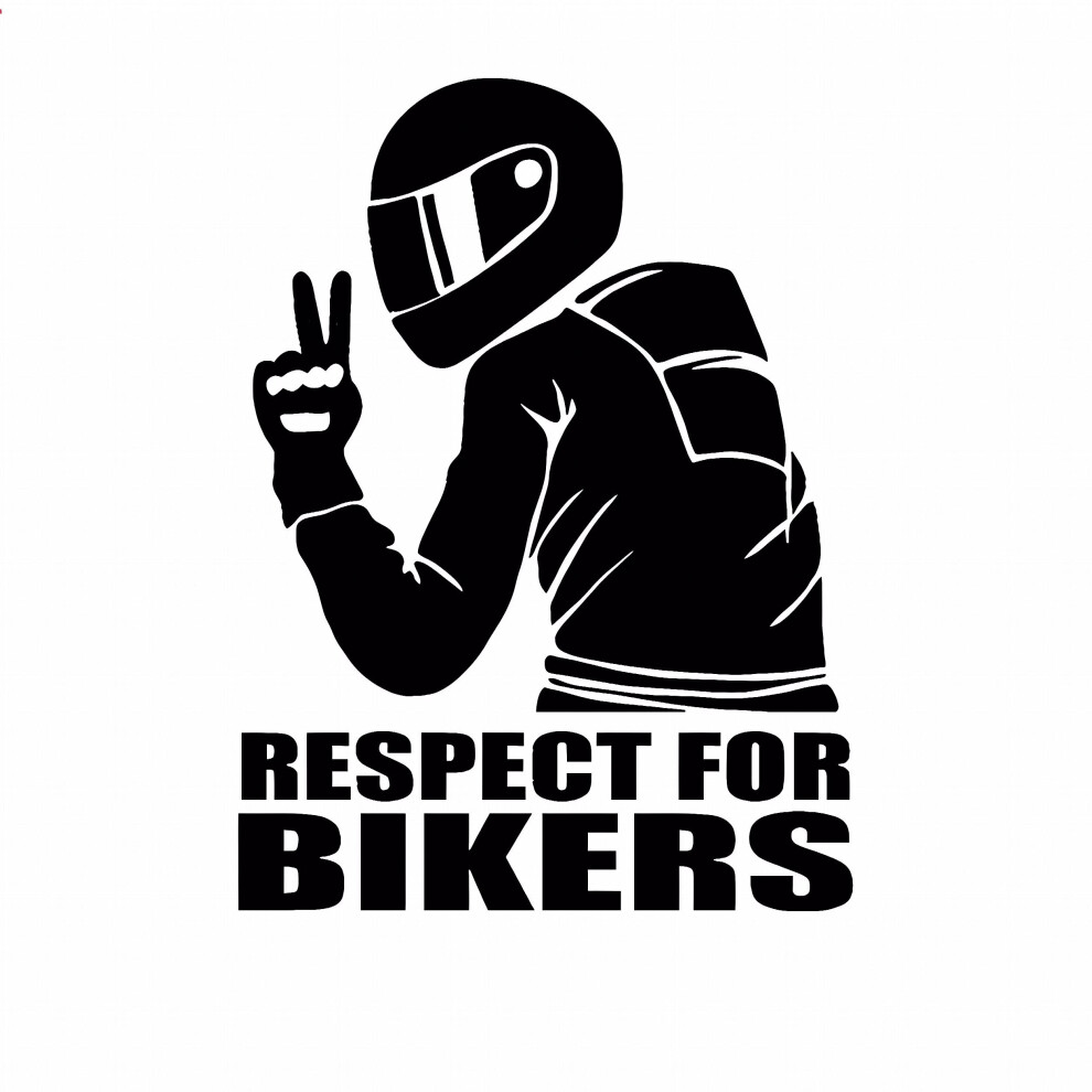 Respect For Bikers Car Sticker Funny Car Stickers Styling Removable Decal 885677493702