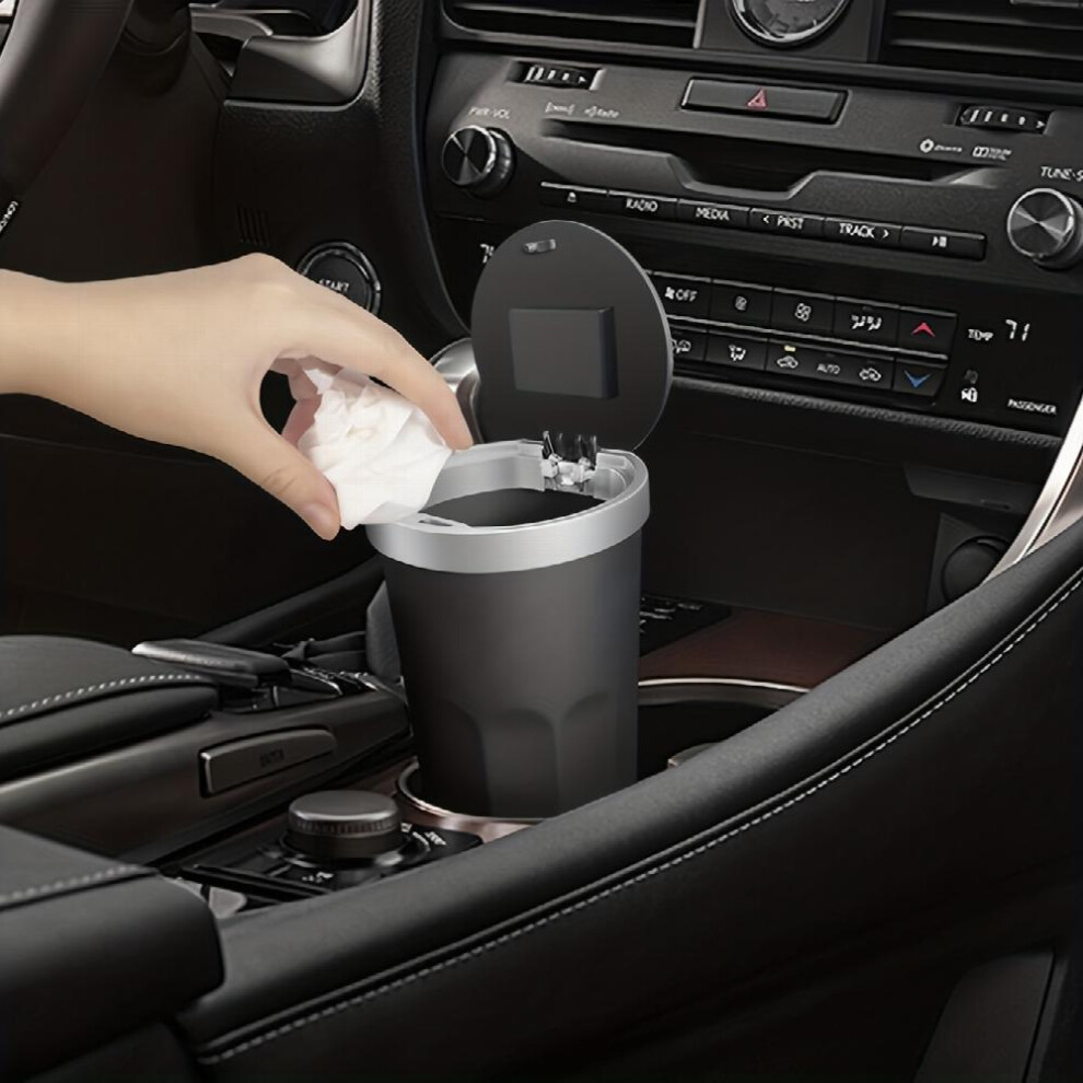 1Pc Car Accessories Car Cup Holder Trash Can Car Garbage Can Car Storage Container Car Storage Functional With Aromatherapy Tablets 885682447202