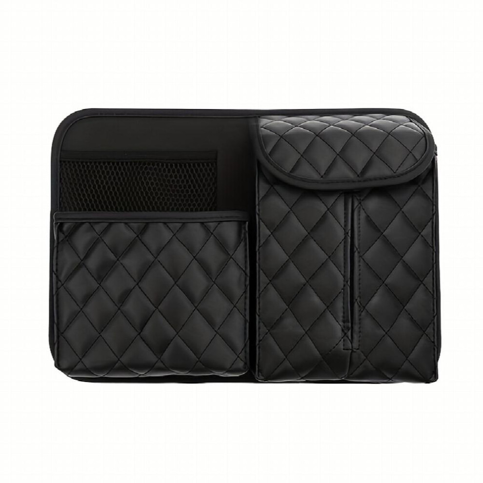 Car Seat Back Storage Bag Leather Lightweight Multifunctional Tissue Box Seat Back Storage Bag 885682447325