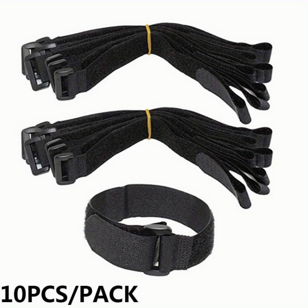 10Pcs Durable Nylon Hook & Loop Strap Cable Reusable Fastening Cable Ties For Bikes & Other Cycling Accessories 885682447318