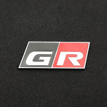 (GR Matt Silver) 3d Metal Logo Gr Sport Emblem Car Trunk Front Grill Badge For Toyota Yaris Chr Rav4 Corolla Hilux Gr Sport Sticker Accessories