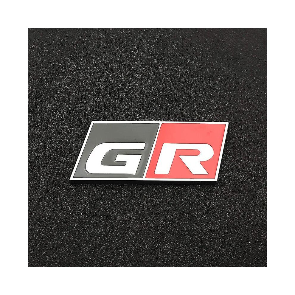 (GR Matt Silver) 3d Metal Logo Gr Sport Emblem Car Trunk Front Grill Badge For Toyota Yaris Chr Rav4 Corolla Hilux Gr Sport Sticker Accessories
