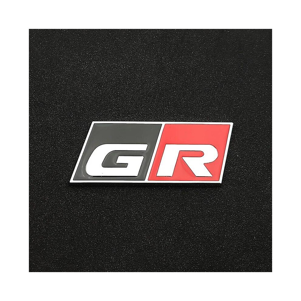 (Gr Chrome) 3D Metal Logo Gr Sport Emblem Car Trunk Front Grill Badge For Toyota Yaris Chr Rav4 Corolla Hilux Gr Sport Sticker Accessories 9158807060411