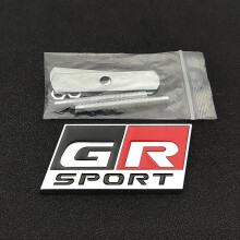 (grill matt Silver) 3d Metal Logo Gr Sport Emblem Car Trunk Front Grill Badge For Toyota Yaris Chr Rav4 Corolla Hilux Gr Sport Sticker Accessories