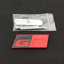 (grill gr red) 3d Metal Logo Gr Sport Emblem Car Trunk Front Grill Badge For Toyota Yaris Chr Rav4 Corolla Hilux Gr Sport Sticker Accessories