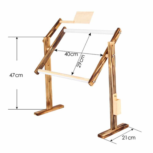 Wood Adjustable Solid Wooden Stand Desktop Cross Stitch Embroidery Frame 1