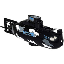 Lelesta Mini Rc Submarine Remote Control Boat Ship Military Model 37v Electronic Water Toy Waterproof Diving For Swimming Pool Fish Tank Kids Gift (bl