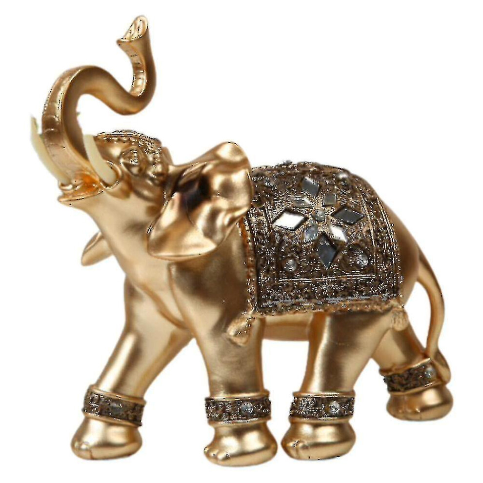 Elephant Statue Ornament Sculpture Art Gold