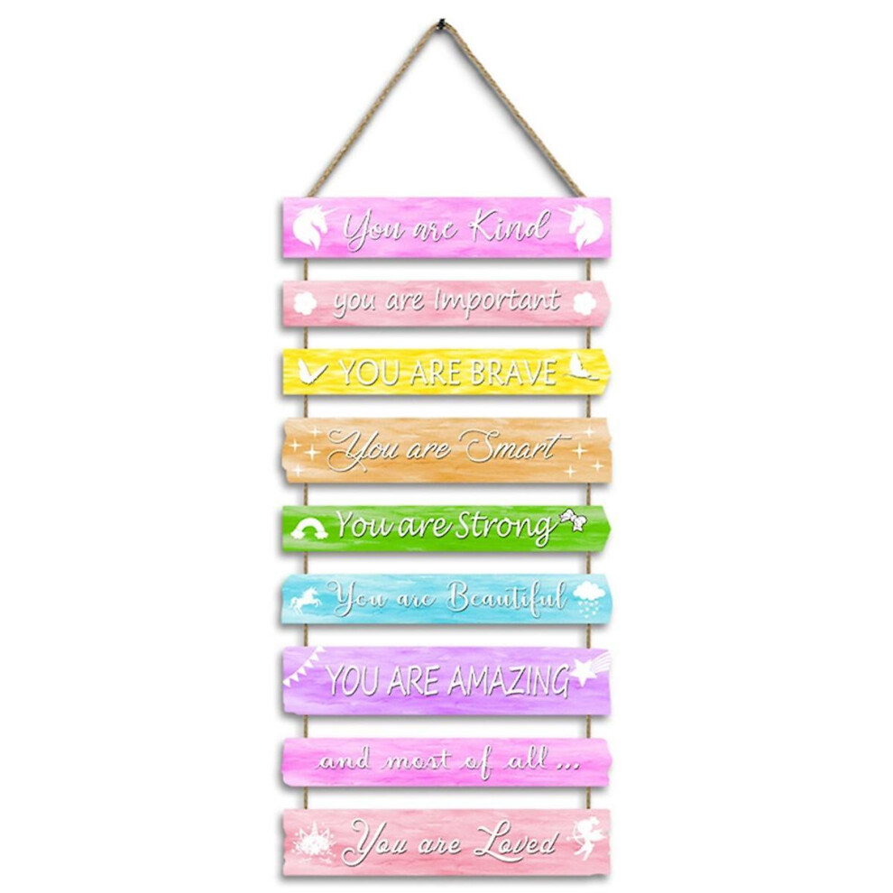 Girls Room Decor Bedroom Inspirational Wall Art For Kids Rainbow Wall Decorations Toddler Room Wood Sign Nursery Decor