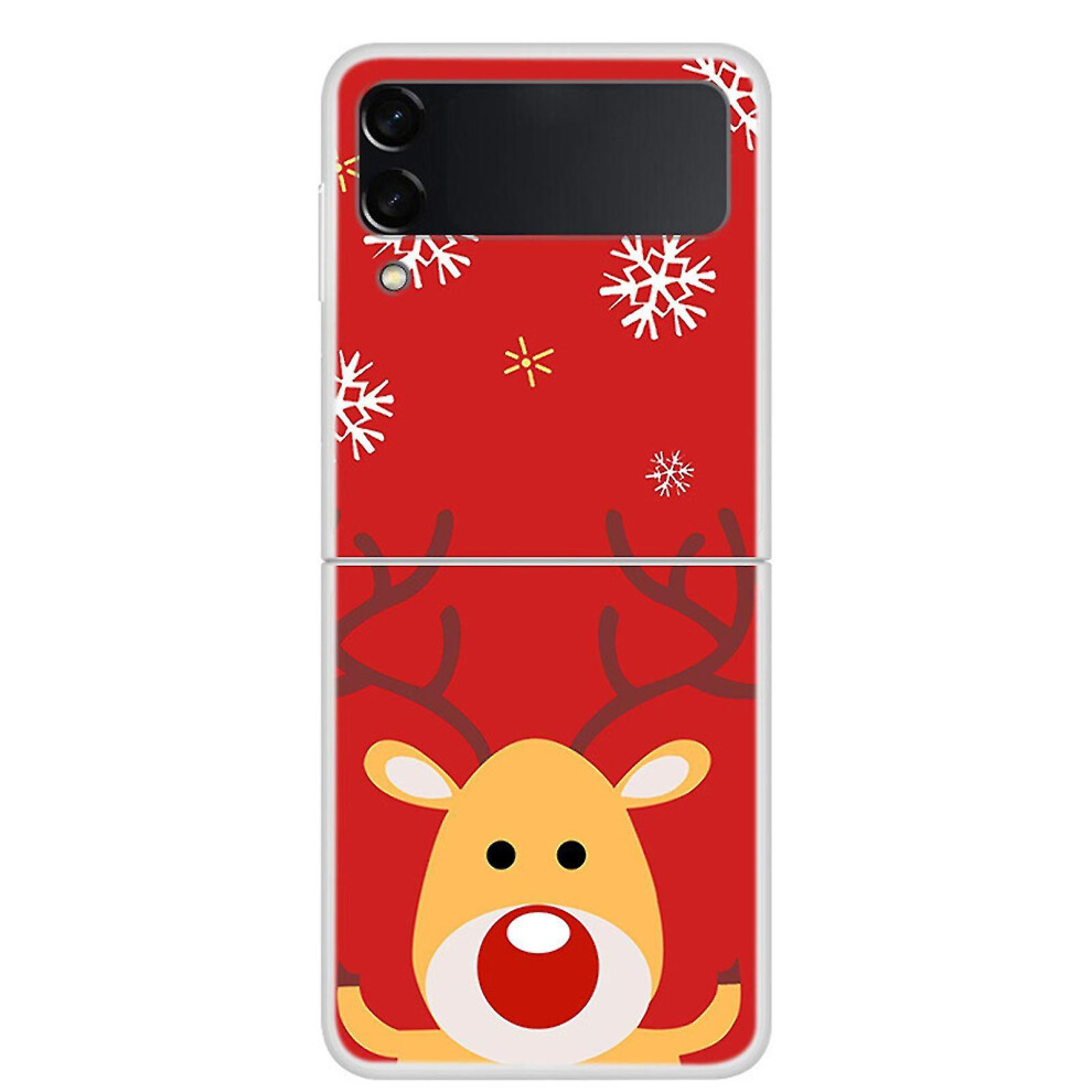 (C) Christmas Pattern Case Compatible With Samsung Galaxy Z Flip 4, Hard Pc Anti-Scratch Shockproof Cover 9158807089184