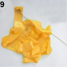 (Yellow) 4M Colorful Dance Ribbon Gym Rhythmic Art Gymnastic Streamer Twirling Rod Stick