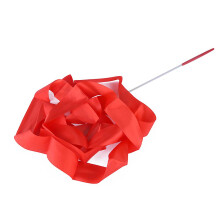 (Red) 4M Colorful Dance Ribbon Gym Rhythmic Art Gymnastic Streamer Twirling Rod Stick
