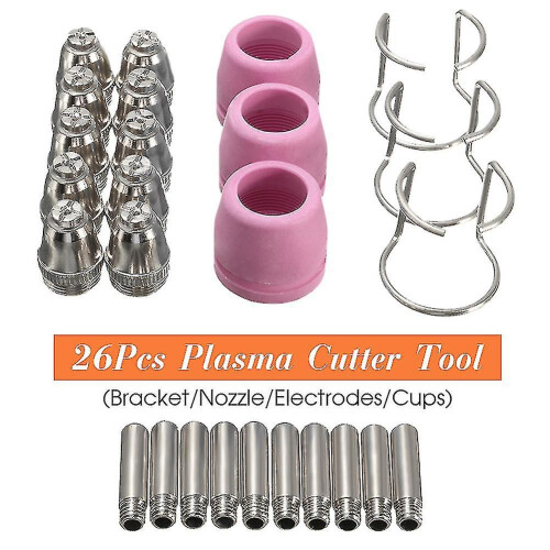 Plasma Cutter Consumables Kit Sg-55 Ag-60cutting Torch Tip Nozzle(26pcs) 1