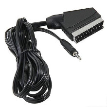 SCART to 3.5mm TV Audio Cable, 1.4m – Scart Plug to 3.5mm Headphone/Speaker Connector - Refurbished