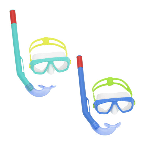 Maschera da immersione - Bestway - 22074 - Vetro temperato - Cinghia in silicone - Multicolore