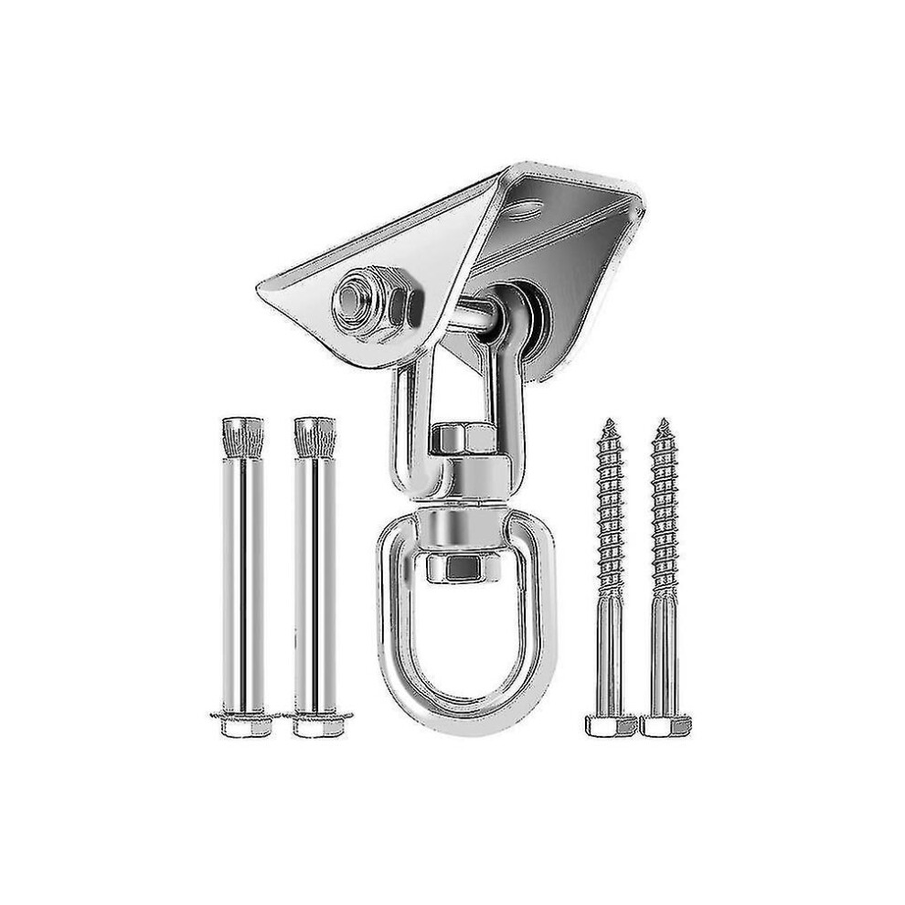 450Kg Capacity Stainless Steel 360 Rotating Ceiling Hook Swing, Swing Hook, Suspension Hook With Screw For Concrete Wood Sets Playground Porch Seat Tr 9158807097486