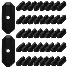 100-Pack Universal Black ABS Deck Fasteners for Narrow-Gap Composite & Wood Decks, Concealed T-Clip System