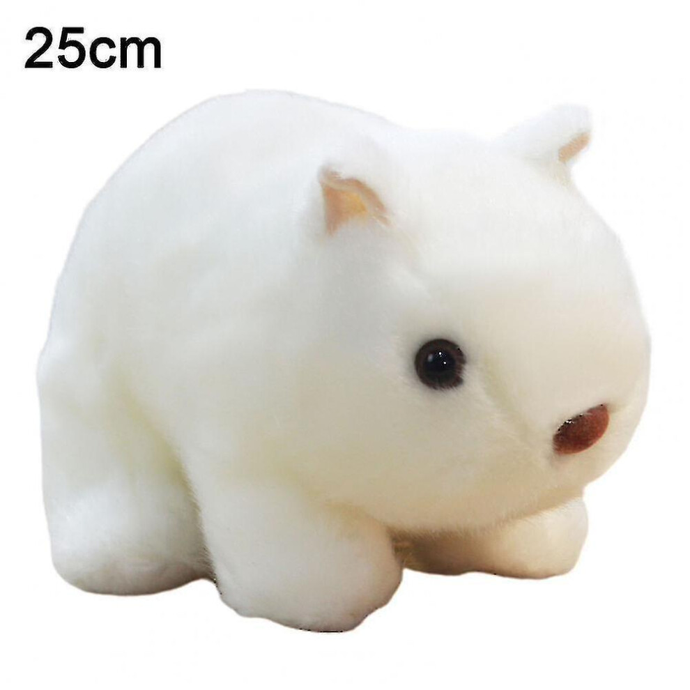(White, 25cm) Cotton Practical Plush Stuffed Wombat Toy Photograph Prop Stuffed Wombat Toy Lovely Appearance For Living Room