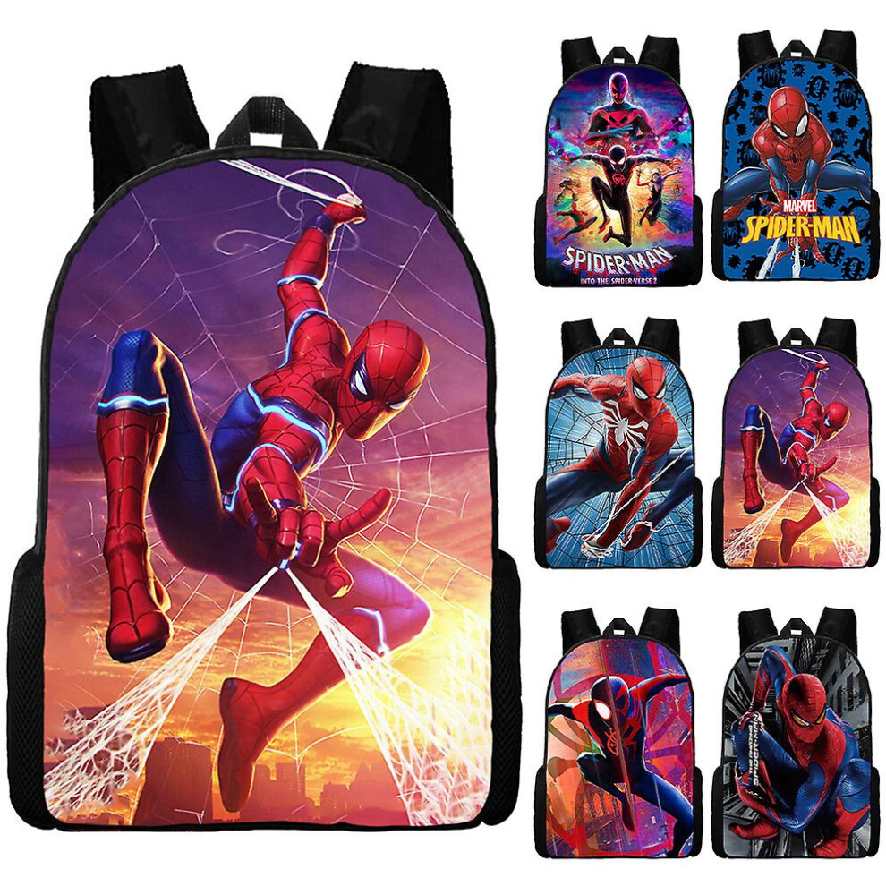 (4) Kids Backpack Superhero Spiderman School Book Bags Rucksack Travel Bags Gifts