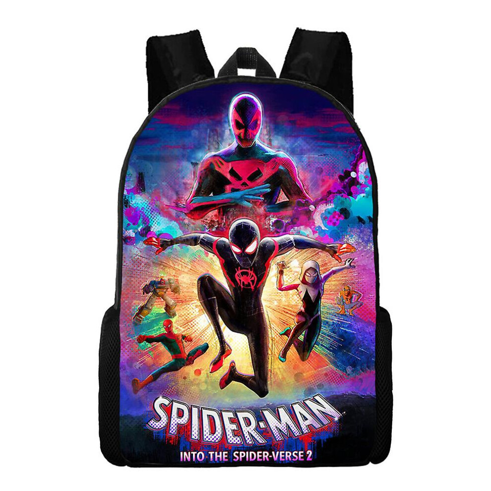 (6) Kids Backpack Superhero Spiderman School Book Bags Rucksack Travel Bags Gifts