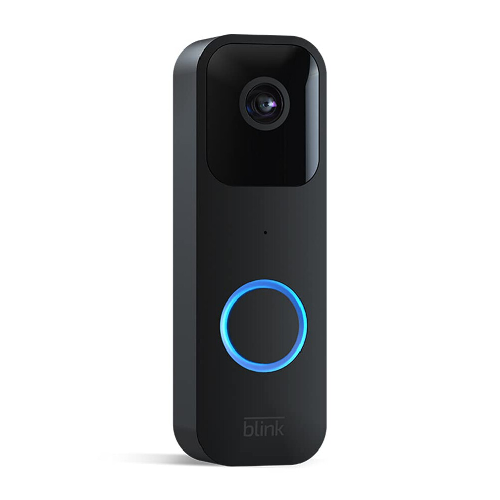 (Video Doorbell, Black) Blink Video Doorbell | Two-way audio, HD video, motion and chime app alerts, easy setup, Alexa enabled