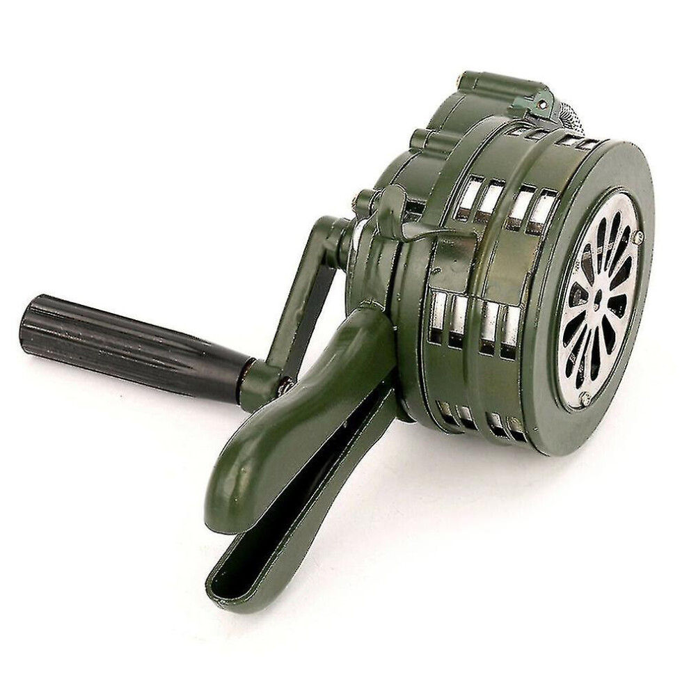 Hand Crank Siren Horn 110db Manual Operated Metal Alarm Air Raid Emergency Safety