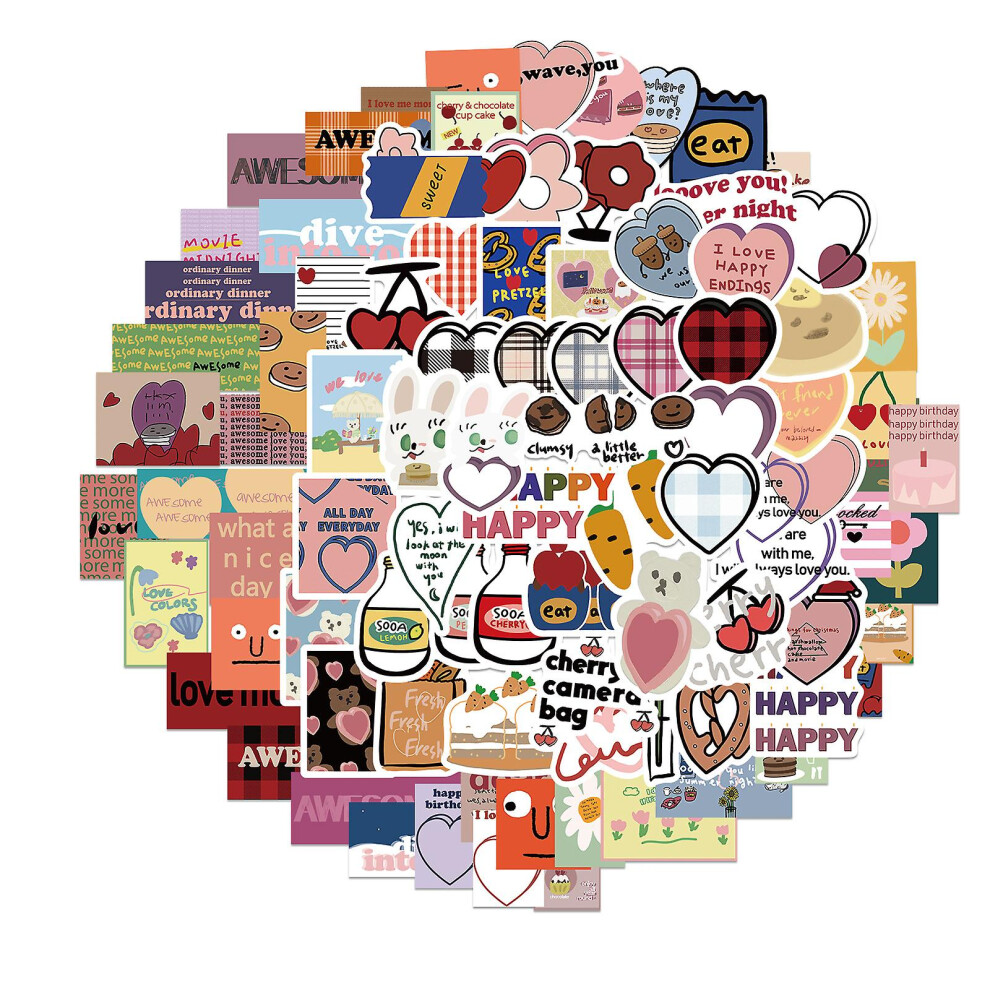 90 Pieces Sticker, Stickers, Stickers, Stickers, Aesthetic Sticker, Skateboard Sticker, Girly Sticker, Laptop Organizer Sticker