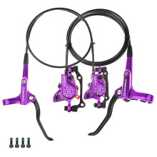 Mountain Bike Hydraulic Disc Brake Calipers 160mm Rotor Purplel Rear R Front