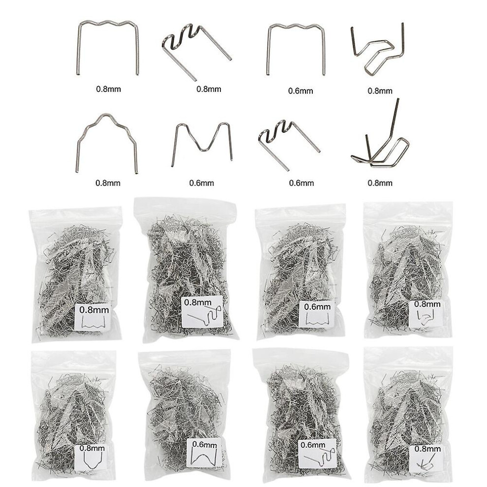 (100x0.6mm S Staples) 100pcs Welding Gun Nails Hot Stapler Staples For Plastic Welder Repair Hot Welding Machine Welding Bumper Car Repair Tool