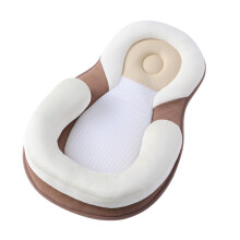 (Brown) Big Price Drop 2023 New Baby Setting Pillow,anti-deflection Head Correction Newborn Baby Pillow Anti-rollover Pillow