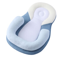 (blue) Big Price Drop 2023 New Baby Setting Pillow,anti-deflection Head Correction Newborn Baby Pillow Anti-rollover Pillow