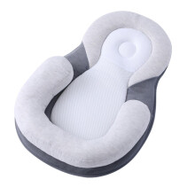 (grey) Big Price Drop 2023 New Baby Setting Pillow,anti-deflection Head Correction Newborn Baby Pillow Anti-rollover Pillow