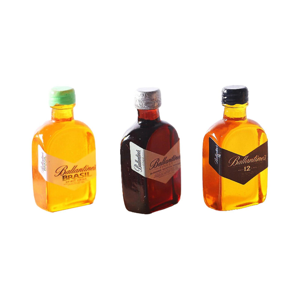3pcs/set Miniature Whiskey Bottles Bright Color Home Decor Compact Dollhouse Mini Wine Bottle For Entertainment Kaesi
