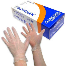 GLOVEMAN Generic Gloveman Clear Vinyl Gloves (Box of 100) (Medium)