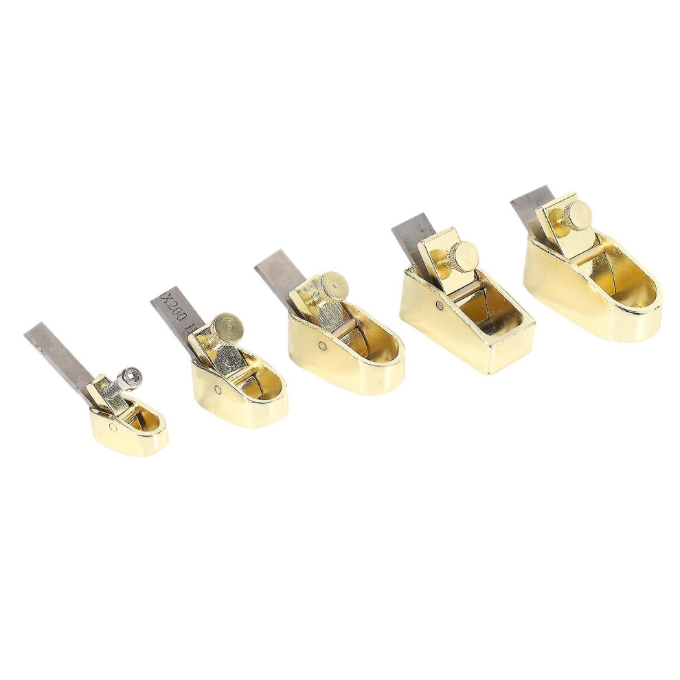 5 Piece Woodworking Plane Cutter Set Curved Sole Metal Copper Luthier Tool Violin Viola Cello Woode 6956163076496