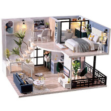 (L32a) Cutebee diy dollhouse wooden doll houses miniature dollhouse furniture kit toys for children new year christmas gift casa m025