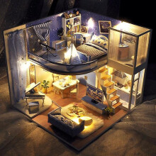 (Td39a) Cutebee diy dollhouse wooden doll houses miniature dollhouse furniture kit toys for children new year christmas gift casa m025