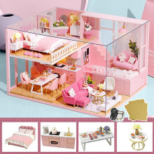 (L30c) Cutebee diy dollhouse wooden doll houses miniature dollhouse furniture kit toys for children new year christmas gift casa m025