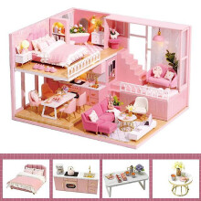 (L30a) Cutebee diy dollhouse wooden doll houses miniature dollhouse furniture kit toys for children new year christmas gift casa m025