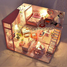 (Td40a) Cutebee diy dollhouse wooden doll houses miniature dollhouse furniture kit toys for children new year christmas gift casa m025