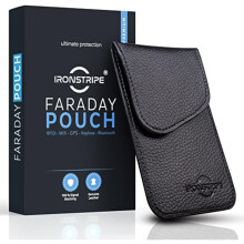 Ironstripe Faraday Pouch Real Leather Faraday Bag for Key Fob Protector Pouch RFID Blocking Premium Quality Stylish Anti-theft Car Key Case