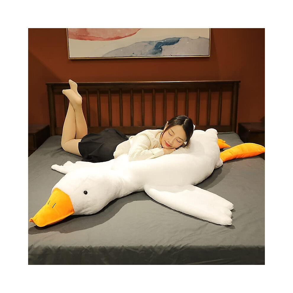 Goose Stuffed Animals 6ft Swan Plush Toy 5lbs Giant Cute Plushies Soft Large Stuffed Animals Huge Kawaii Plush Pillow Funny Baby Stuffed Animal Birthd