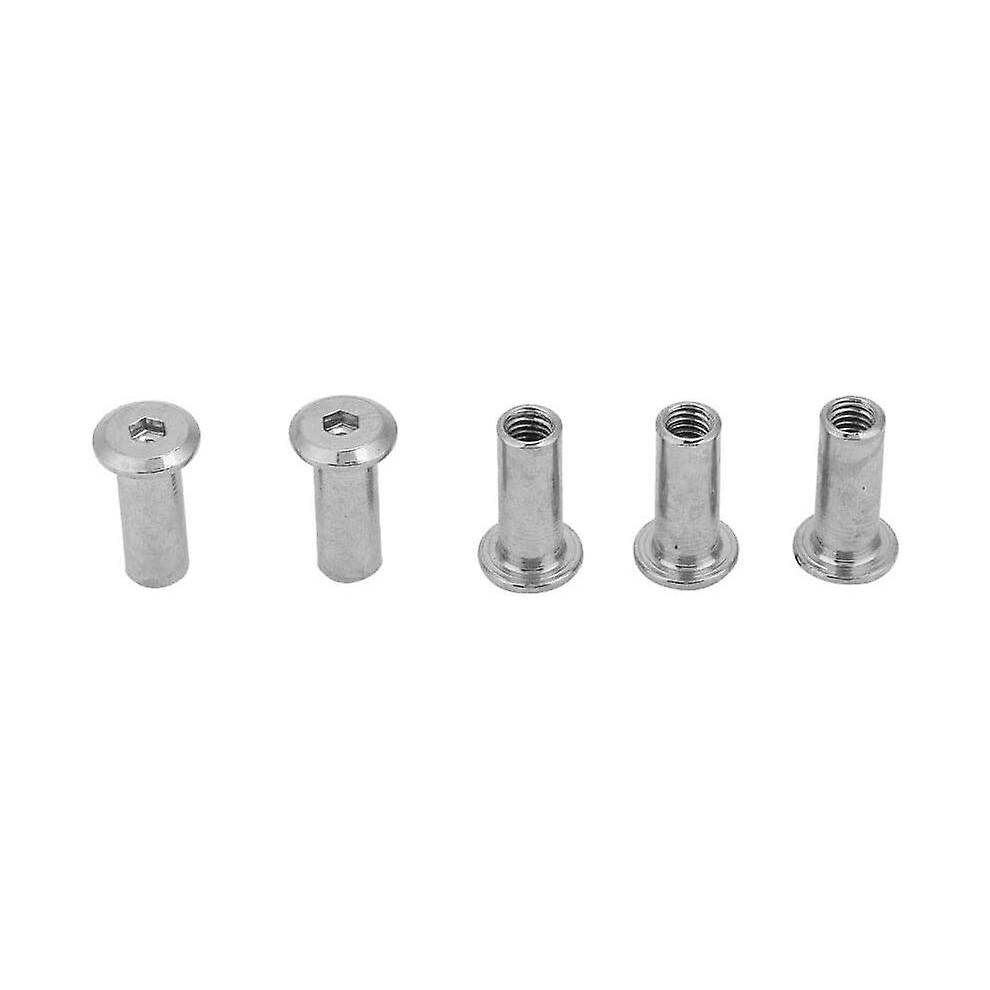 Flat Hex Nuts, M6 M8 Flat Nuts Nickel Plated Iron Round Head Hex Nuts Hex Socket Hex Nuts(m6*20 30pcs)